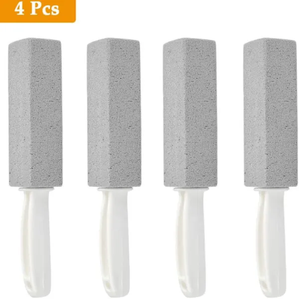 EDO MART 4-pack pimpsten toalettrengöring med handtag, ren sten köksbadrumsvask Hem