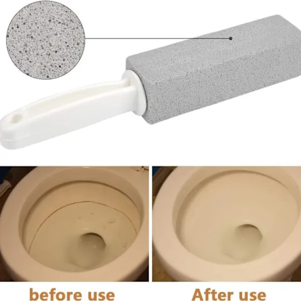 EDO MART 4-pack pimpsten toalettrengöring med handtag, ren sten köksbadrumsvask Hem