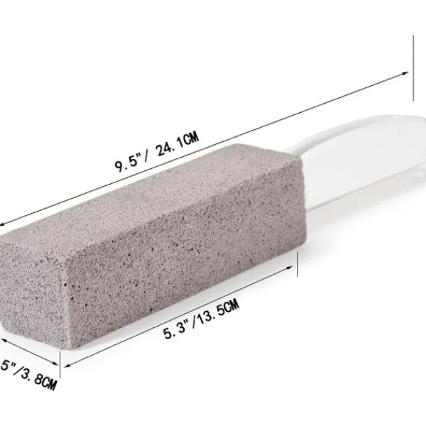 Online 2-pack pimpstensskrubbare tar bort hårda vattenringar, kalciumavlagringar och rost (grå)