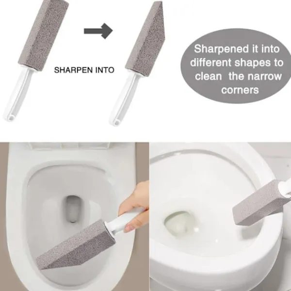 Online 2-pack pimpstensskrubbare tar bort hårda vattenringar, kalciumavlagringar och rost (grå)