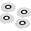 Clearance 4-pack premium ersättningsmopphuvuden för 360° roterbar rund Magic Mop mikrofiber vit