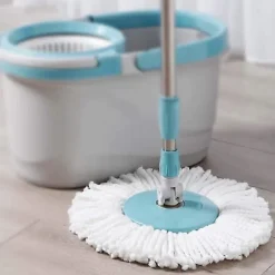 Clearance 4-pack premium ersättningsmopphuvuden för 360° roterbar rund Magic Mop mikrofiber vit