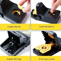 Clearance 8-pack Professional Mouse Traps – Reusable Plastic Traps for Kitchen, Bedroom and Home