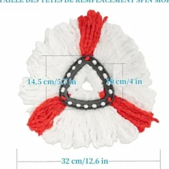 Online 3-pack (röd) av påfyllningsmopp kompatibel med vileda mopppåfyllning/Turbo kompatibel med vileda 2in1 mopp Turbo4 ---