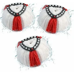Online 3-pack (röd) av påfyllningsmopp kompatibel med vileda mopppåfyllning/Turbo kompatibel med vileda 2in1 mopp Turbo4 ---