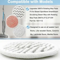 Online 5-pack rektangulära mikrofiberdukar kompatibla med vissa märken av ångmoppar - Alternativ till Fsmp20 - Äkta produkt för olika modeller