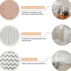 Online 5-pack rektangulära mikrofiberdukar kompatibla med vissa märken av ångmoppar - Alternativ till Fsmp20 - Äkta produkt för olika modeller