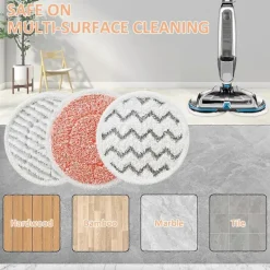 Online 5-pack rektangulära mikrofiberdukar kompatibla med vissa märken av ångmoppar - Alternativ till Fsmp20 - Äkta produkt för olika modeller