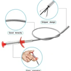 Best Heta säljare 6-pack rengörare för igensatta handfat, igensatt avlopp, hårfångare rengöringsverktyg för att rensa rör i kök, badrum, badkar, toalett.-Glad