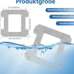 New 6-pack rengöringsdynor för Ecovacs Winbot W1 / W1 Pro / W2 / W2 Omni fönsterputsarrobotar, fönsterputsarrobot, tvättbar mi