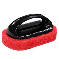 2-pack rengöringsskrubb med handtagssats, slipande dynborste, badkarsrengöringssvampborste, snabb rengöring