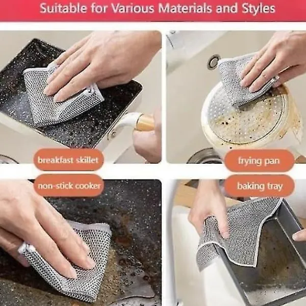 Hot 10-pack rostfria stålskrubber | Repfria och mångsidiga