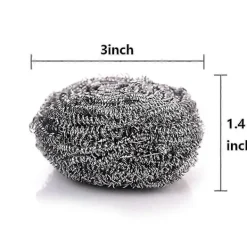 Clearance 6-pack rostfria svampar, skrubb- och skurplattor, stålulls-skrubbare för kök, badrum och mer