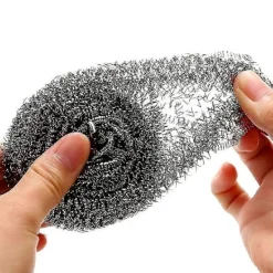 Clearance 6-pack rostfria svampar, skrubb- och skurplattor, stålulls-skrubbare för kök, badrum och mer