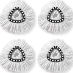 Clearance 4-pack roterande mopphuvud - Ersättningshuvud för mopp kompatibel med O Cedar, påfyllningar för mopp