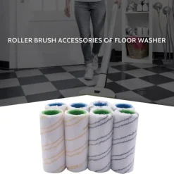 8-pack rullar kompatibla med Kärcher FC7 FC5 FC3 FC3D elektrisk golvrengörare 2.055-007.0 / 2.055-006.0 Grå Gul_ryy