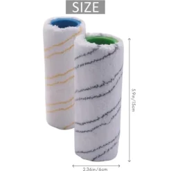 Online 8-pack rullar kompatibla med Kärcher FC7 FC5 FC3 FC3D elektrisk golvrengörare 2.055-007.0 / 2.055-006.0 Grå Gul_MGF