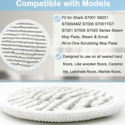 New DAO 12-pack S7001 Ersättningsmoppdynor för Shark S7001 S8201 S7000AMZ S7000 S7001TGT S7005 S7020 Serien Ångmoppdynor, Ång- och Skrubb A db
