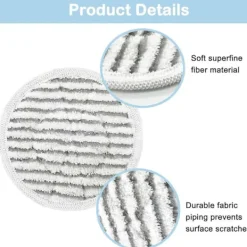 New DAO 12-pack S7001 Ersättningsmoppdynor för Shark S7001 S8201 S7000AMZ S7000 S7001TGT S7005 S7020 Serien Ångmoppdynor, Ång- och Skrubb A db