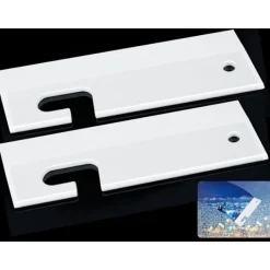 Clearance 2-pack silikon duschskrapa fönsterrengöringsskrapa vit med silikon torkarblad för spegel badrum kök matbord bil 7 x 21 cm