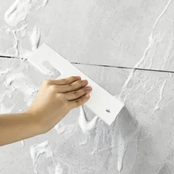 Hot 2-pack silikon duschskrapa med hängkrok för duschglasdörr Fönsterrengöringsspegel Tvätttorkare-max