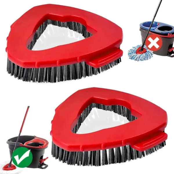 Discount 2-pack skurborstar för Vileda Turbo, ersättningshuvud för badrums- och köksplattor