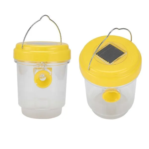 Online 2-pack Solcellsdriven getingfälla för utomhusbruk, getingfångare med ljus för bålgetingar, getingar, bin