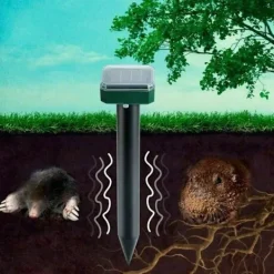 Best 4-pack Solcellsdriven Mullvads- och Sorkskrämma, Skadedjursskydd, Vattentät, Solcellsdriven Djurskrämma