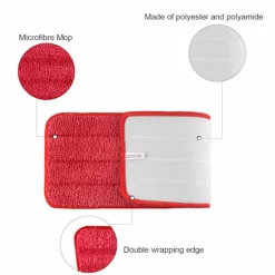Discount 4-pack spraymoppkuddar mikrofibermopprefillkudde Reveal mopphuvudutbyteskudde för rengöring 42x14cm