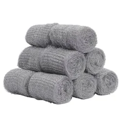 Outlet 24-pack stålull för rengöring och tätning av små hål, fin stålull