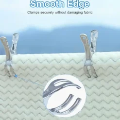 Hot 10-pack Stora Klädnypor i Rostfritt Stål, Kraftiga Jätteklädnypor för Solstolar, Poolskydd