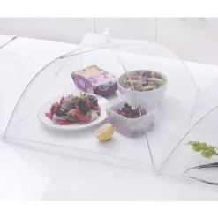 Outlet 4-pack Stora och Starka Pop Up Mesh Skärm Mat Skydd Tält, Återanvändbara och Hopfällbara Utomhus Mat Skydd, Mat Beskyddare Tält Håll Flugor och Insekter Ute | Fyndiq White