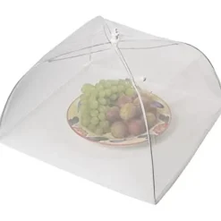 Outlet 4-pack Stora och Starka Pop Up Mesh Skärm Mat Skydd Tält, Återanvändbara och Hopfällbara Utomhus Mat Skydd, Mat Beskyddare Tält Håll Flugor och Insekter Ute | Fyndiq White