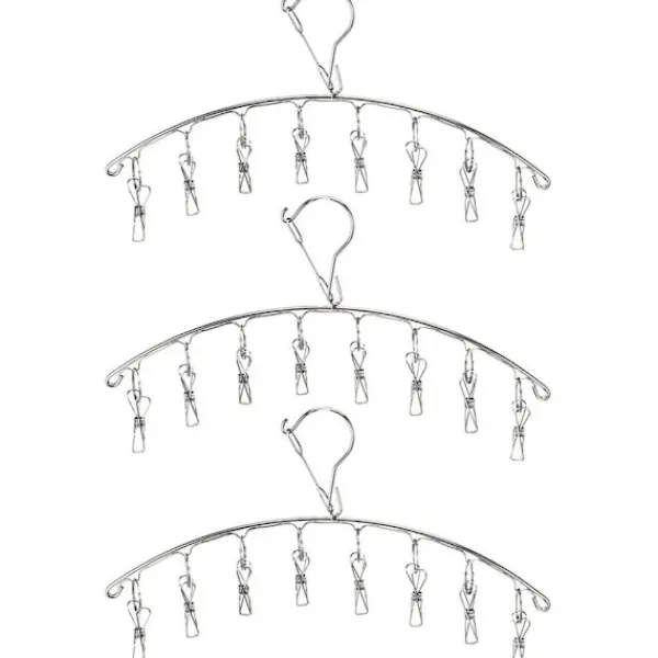 New 3-pack strumptorkningshängare Tvätt torkställ inomhus utomhus dropphängare med 10 pinnar torkhanddukar, blöjor