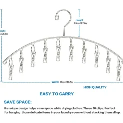 New 3-pack strumptorkningshängare Tvätt torkställ inomhus utomhus dropphängare med 10 pinnar torkhanddukar, blöjor