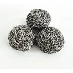 Best 3-pack Svampar med Skrubbyta Metall Stålull Skursvamp - Rengöringssvampar i Rostfritt Stål Metallskursvamp Stålullssvamp Skursvamp