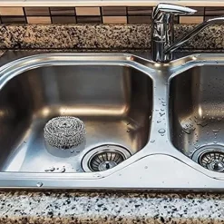 Best 3-pack Svampar med Skrubbyta Metall Stålull Skursvamp - Rengöringssvampar i Rostfritt Stål Metallskursvamp Stålullssvamp Skursvamp