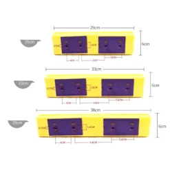 Best 2-pack svampmopphuvuden med smal öppning, mjuka svamp-PVA-mopptillbehör, svampmopphuvuden (blå, 33 cm smal del)