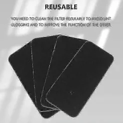 LEIGELE 8-pack Svart Torktumlare Filter för Hoover Candy 40006731 (LGL)