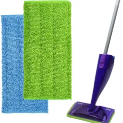 Online 2-pack Återanvändbara Mikrofiber Moppdynor för Swiffer Flat Mop