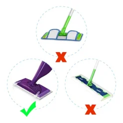 Online 2-pack Återanvändbara Mikrofiber Moppdynor för Swiffer Flat Mop