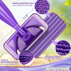 Discount 6-pack Återanvändbara Moppdynor för Swiffer WetJet Mopp, WetJet Påfyllningar WetJet