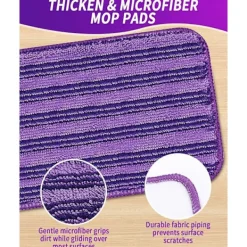 New 6-pack Återanvändbara våtservetter för Swiffer WetJet 30x14cm, Mikrofibermoppdynor, Mikrofibermoppdynor Ersättning Återanvändbar moppdyna för skrubbning Torr/V [DB] | Fyndiq