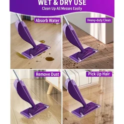 New 6-pack Återanvändbara våtservetter för Swiffer WetJet 30x14cm, Mikrofibermoppdynor, Mikrofibermoppdynor Ersättning Återanvändbar moppdyna för skrubbning Torr/V [DB] | Fyndiq