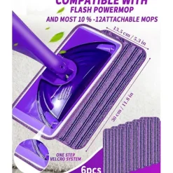Clearance 6-pack Återanvändbara våtservetter för Swiffer WetJet 30x14cm, Mikrofibermoppdynor, Mikrofibermoppdynor Ersättning Återanvändbar moppdyna för skrubb... | Fyndiq