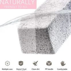 Sale 2-pack Toalettstädare med Handtag, Pumicestick, Avlägsnar Kalkavlagringar, för Kök/Badrum/Pool/Hushållsrengöring