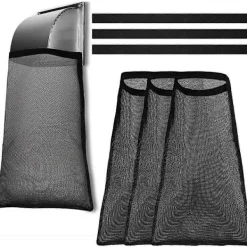 Hot 3-pack Torktumlare Luddpåsar Svarta Luddfilterpåsar med Magisk Tejp för Utomhustorktumlare Fångar Ludd och Damm_tfrf