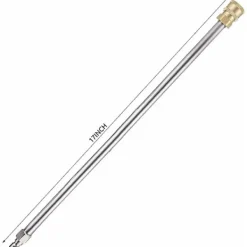 Online 2-pack trycktvättförlängningsstav, verktyg för rengöring av hängrännor, teleskopisk ersättningslans, munstycken för fönsterrengöring KLB