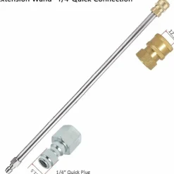 Online 2-pack trycktvättförlängningsstav, verktyg för rengöring av hängrännor, teleskopisk ersättningslans, munstycken för fönsterrengöring KLB