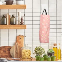 Outlet 2-pack Tvättade Plastpåsar med Vikbar Väggfäste, ZQKLA